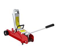 HOMCOM Wagenheber Hydraulisch Tragkraft bis 2,5t 80-380 mm Hubhöhe Rangierwagenheber mit 360° Rollen Autoheber Heber für PKW SUV Werkstatt