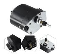 Homeponnew 12 V Scheibenwischermotor mit Klinge für Angelboote, Wohnmobile, Wohnwagen, kompatibel mit Jeep Traktoren, ATV, UTV, 300 mm, Schabermontage, schwarzer Wischermotor