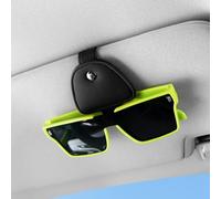 Homeponnew Auto Sonnenblende Brillenhalter Clip für Brillen und Sonnenbrillen, für universelle Passform, PU-Leder, Schwarz/Grau/Beige/Rot