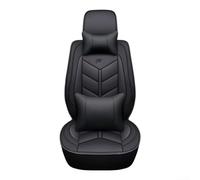 HomeVortex LKW-Sitzbezug aus PU-Leder, rutschfeste Vorderseite, mit Lendenwirbelstützkissen, für 99 % große LKWs, Innenraumbeleuchtung, schwarz, blau, rot (schwarz)