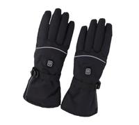 Homoyoyo Elektrische Handschuhe Beheizbare Winterreithandschuhe aus Kohlefaser Schwarz Weich Verschleißfest Stabile Heizung für Motorradfahren und Skifahren
