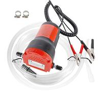 Homtone 12V 60W Ölabsaugpumpe Dieselpumpe Kraftstoffpumpen Ölpumpe Absaugpumpe zum Ölwechsel Motoröl Heizöl (rot)