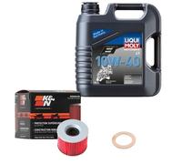 Kawasaki ZL 900 A Eliminator 1986, LIQUI MOLY 10W-40 4L, K&N Ölfilter Set