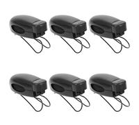 HONITANO Sonnenbrillenclip Auto, Brillenhalter für die Sonnenblende im Fahrzeug, S Form, 6 Stück, schwarzer ABS Clip, schneller Zugriff, für Fahrer