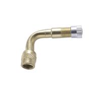 HONMEET 2 Stück Winkel Ventilverlängerung Adapter aus Messing für Auto Motorrad Roller Fahrrad Reifenventilverlängerung mit Staubschutzkappe