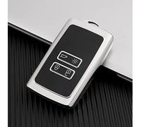 HooRLZ R-enault Schlüsselhülle, Silikon Schlüssel Cover für Renault Clio Dacia Espace Master Megane Talisman Scenic Kadjar Schlüsselhülle, 4-Tasten Autoschlüssel Hülle Dacia - Silber