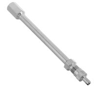 HORIALENCE Reifenventilverlängerung aus Metalllegierung 100mm Silber mit Werkzeugkappe für Pkw und Lkw Reifen für Mobiles Reifendruckmanagement und Luftkompressor Zubehör