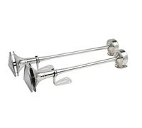 Horn Chrom Fanfare 24V 64cm Zweiklang Luft Hupe für LKW Traktor OVP E-Markiert