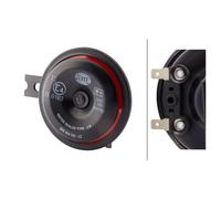 HELLA Horn - STYLE HORN S90 - 12V - 111dB(A) - Frequenzbereich: 415Hz - Hochton - elektrisch - Gehäusefarbe: rot/schwarz - Flachsteckanschluss - Menge: 1 - 3AL 922 000-951