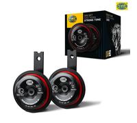 HELLA 3AM 922 000-971 Horn - S90 - 12V - 113dB(A) - Frequenzbereich: 350/415Hz - Gehäusefarbe: rot/s