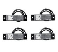 HORPOL 4er Set LED Begrenzungsleuchten LD 0127 12 bis 24 V weiß Frontpositionslicht mit Reflektor E9 universal Links rechts für Anhänger Trailer LKW Landmaschinen 0,45 m Kabel