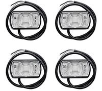 HORPOL 4er Set LED Begrenzungsleuchten LD 2227 12 bis 24 V weiß vorderes Positionslicht IP68 E9 universal links rechts für Anhänger LKW Landmaschinen Autotransporter 0,5 m Kabel