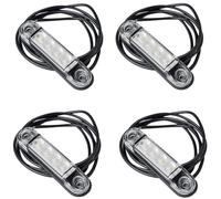HORPOL 4er Set LED Begrenzungsleuchten LD 2327 Slim 12 bis 24 V weiß Frontpositionslicht IP68 E9 links rechts für Anhänger LKW Landmaschinen Autotransporter 77,5 x 18,5 mm