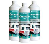 HOTREGA Caravan Reiniger Konzentrat 3x 1Liter | Wohnmobil Reiniger gegen Verschmutzungen & Grauschleier | Entfernt mühelos schwarze Regenstreifen uvm.