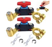 HOVCEH 2 Stück Batterie trennschalter 12v, 12-24 V Batterieschalter, Batterie Trennschalter Auto, Autobatterie Trennschalter aus Hohe Leitfähigkeit, Batterie Schalter für Boot, Wohnmobil, Autozubehör