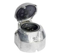 HP Autozubehör 28431 Anhänger-Steckdose [Steckdose 7polig - Stecker 7polig] Aluminium