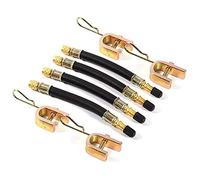HPiano Reifen Ventilverlängerung 4 stücke 180mm Flexible Rubber Reifenventilverlängerung, 4 stücke Schellen Reifen Extender Stecker für LKW Bus RV Auto Rad Reifen Transit Adapter