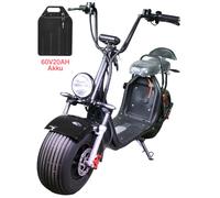 HR-2 Elektroroller Motorroller 45km/h Mokick Version Shiney-Black Akku 60V20AH