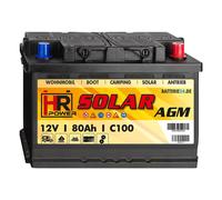 HR 80Ah AGM Solar-Batterie 12V Wohnmobil Versorgung Boot Camping Batterie
