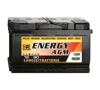 HR 90Ah Energy AGM 12V Solar Wohnmobil Boot Wohnwagen Versorgung Batterie