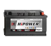 HR HiPower Blei-Säure 110Ah 12V 920A/EN Autobatterie mit bewährter Calcium-Calcium-Technologie (Ca/Ca)