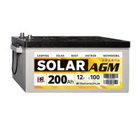 HR Solar AGM 12V 200Ah Versorgungsbatterie