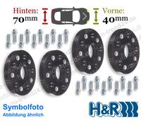 HR Spurverbreiterung schwarz 40mm, 70mm/Achse für BMW 5er Touring E39 1996-2004