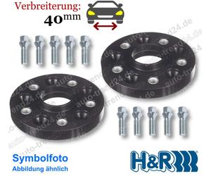 HR Spurverbreiterung schwarz 40mm/Achse für Audi 90 893 894 8A2 Bj. 1987-1991