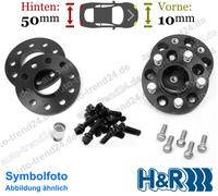 HR Spurverbreiterung schwarz VA 10mm & HA 50mm für BMW 1er E87 04-11