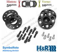 HR Spurverbreiterung schwarz VA 10mm & HA 50mm für BMW 3er Compact E46 01-05