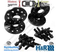 HR Spurverbreiterung schwarz VA 16mm, HA 30mm für VW Passat Alltrack 3G5 CB5 15-