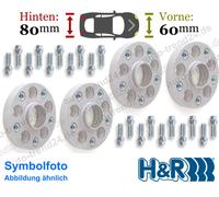HR TRAK+ Spurverbreiterung DRA 60mm & 80mm/Achse für BMW X5 E53, Bj. 2000-2006