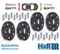 HR TRAK+ Spurverbreiterung schwarz DRA 60mm/Achse für BMW X1 E84, Bj. 2009-2015