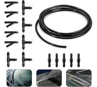 HSLPSM 3M Universal Scheibenwaschanlage, 15PCS Schlauchverbinder, Wischwasserschlauch Reparaturset, Automotive Schlauch, Wischwasserschlauch Reparaturse, Schlauch für Scheibenwaschanlage