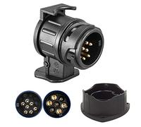 Hsthe Sea Anhängeradapter 13 Pin auf 7 Pin PKW zu Anhänger, für PKW und LKW Anhängerkupplung Adapter Schwarz
