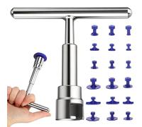 HSUYUN Ausbeulwerkzeug, Beulen Reparaturset Auto, Dellenzieher mit 18 Polstern, Werkzeug zum Entfernen von Dellen ohne Beschädigung des Autolacks, T-Pull-Ziehwerkzeug für die Fahrzeugwartung