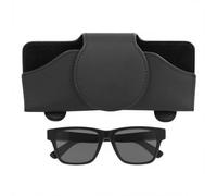 HSUYUN Brillenhalter Sonnenblende, Leder Sonnenbrillenhalter Auto, Schwarz Auto Brillenhalter, mit Magnetischem Design Sonnenbrille Autohalterung, für Aufbewahrung Sonnenbrillen Auto-Sonnenblenden