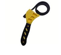 HSYDUHAE Umschaltknarre 6-Zoll-Gürtelschlüssel, Ölfilter-Abzieher, Riemenschlüssel, Kettenöffner, verstellbares Demontagewerkzeug Drehmomentschlüssel(Yellow)