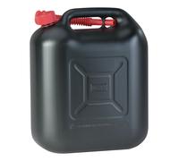 Hünersdorff Benzinkanister Standard 813500, 20 Liter, Kunststoff, mit Ausgießer, schwarz