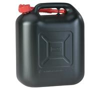 Hünersdorff Benzinkanister Standard 813500, 20 Liter, Kunststoff, mit Ausgießer, schwarz