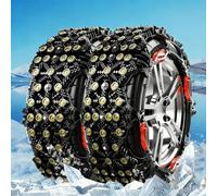 HUFIREHU Schneeketten rutschfeste Reifenketten Auto Schneeketten reifenkette Autoreifen 175-255 265 275 285 295 - 2er-Set für Reifenbreite geeignet für Pkw, SUV, MPV(245/70R17)