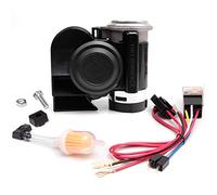 Hupe 12v Laut, Air Horn mit Kompressor Schnecke Elektroauto Horn Super Laut für Auto Zug Motorrad Truck LKW, 12V 150db Druckluft Hupe Lufthorn FARBIN