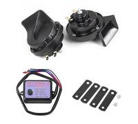 Hupe 12v Lauts Universal Horn Signalhorn Wasserdichte, Universal Hupe für Auto Motorrad LKW Boot, Hochton/Tiefton, 410-510HZ