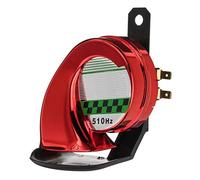 Hupe Auto Motorrad Hupen 12V 130dB Snail Air Horn Wasserdichte Sirene Lauter Ton 510hz for LKW Boot(Red)