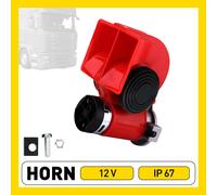 Hupe Horn für Auto 2 Klang Kompressor Fanfare Druckluft LKW PKW Boot Caravan 12V