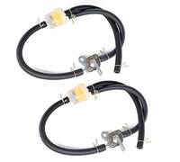 HURI Universal Benzinhahn 5-6mm Ø + Benzinfilter 6mm + Schlauch für 50ccm 70ccm 90ccm 110ccm 125ccm 150ccm Moped Motorrad Quad ATV usw