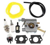 HURI Vergaser mit Dichtung Benzinschlauch Benzinfilter Zündkerze für Homelite 33cc CSP 3314 Kettensägen # A09159 000998271 Walbro WT-673 Zama C1Q-H42 C1Q-601