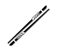 HVCRJY Seitenschweller Aufkleber passend für Toyota bZ4X 2022-2027 SUV, Sport Racing Streifen Aufkleber Wetterfeste Vinyl Folie Karosserie Tür Seite Dekoration,Black