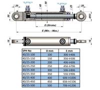 Hydraulikzylinder doppeltwirkend Gelenkauge mit Einschraubverschraubung 12L