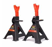 Hydraulischer Wagenheber 3T, 80-465 mm, 2X Gummiauflage, Montagehandschuhe, 2X Unterstellböcke, Wagenheber Profi Auto Heber PKW Wohnmobil ideal für Reifenwechsel SUV